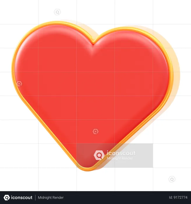 Playing Card Symbols Hearts  3D Icon