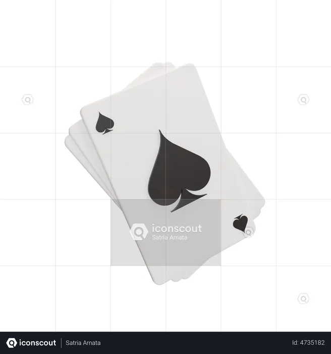 Playing Cards  3D Illustration