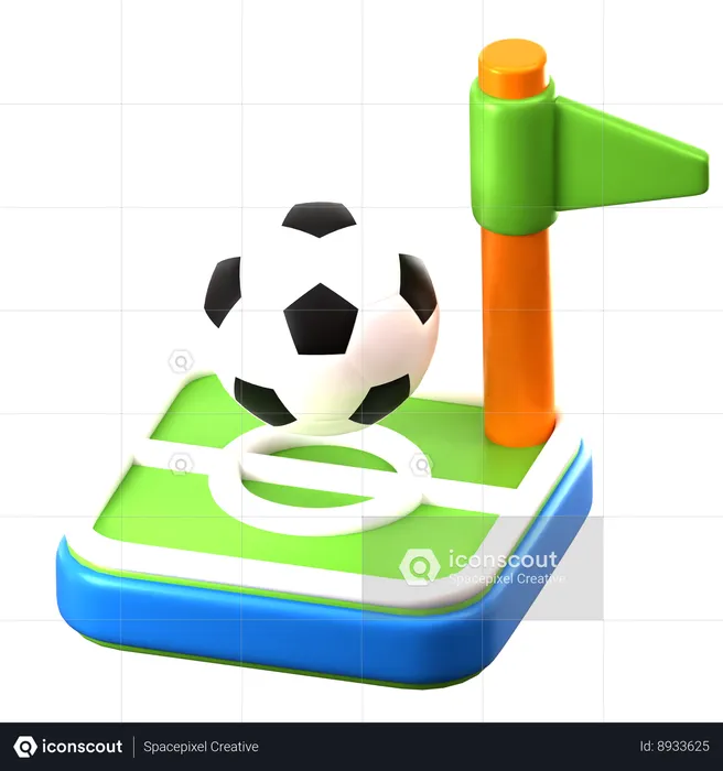 Playing soccer  3D Icon