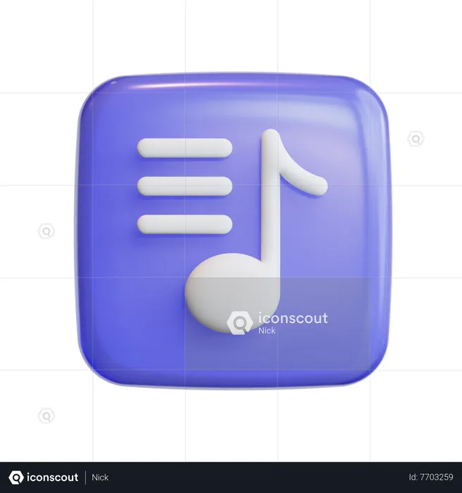 Playlist  3D Icon