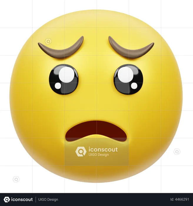 Pleading Face Emoji 3D Illustration download in PNG, OBJ or Blend format