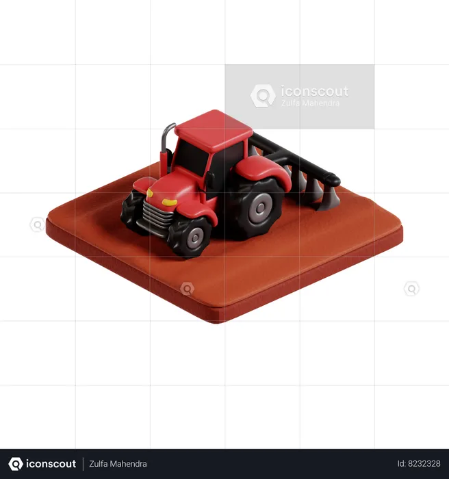 Plowing  3D Icon