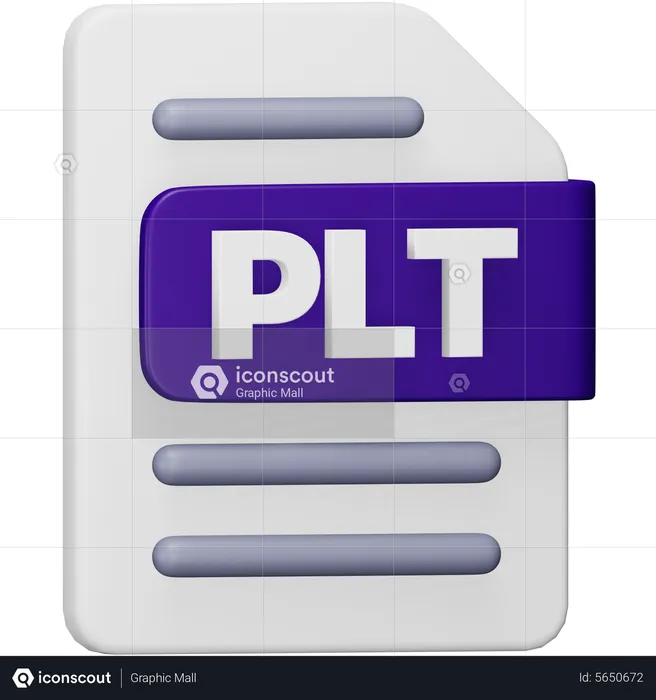 Plt File  3D Icon