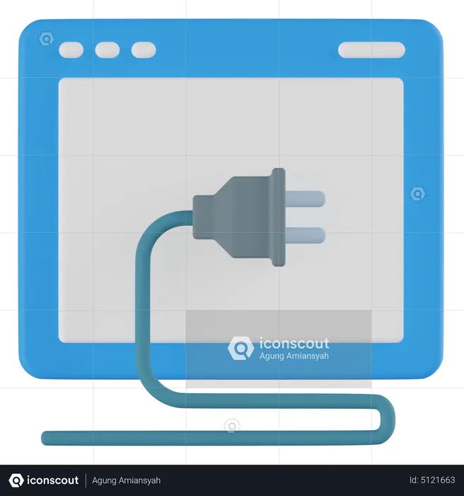 Plug-in Web  3D Icon