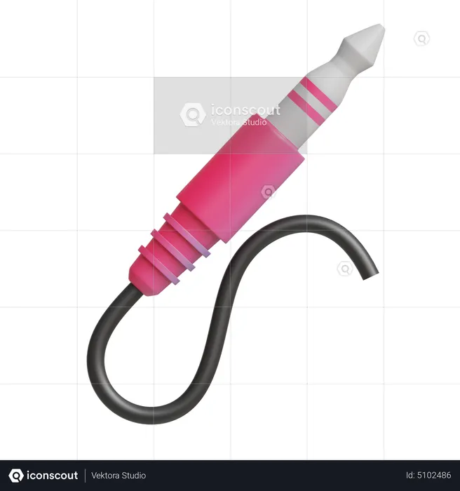 Plugue de áudio  3D Icon