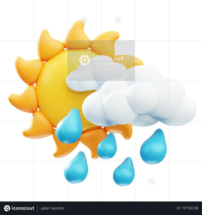 Pluie  3D Icon