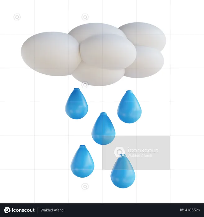 Pluie  3D Illustration