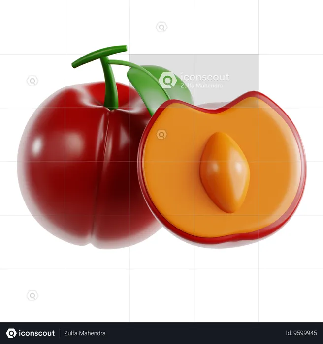 Plum  3D Icon