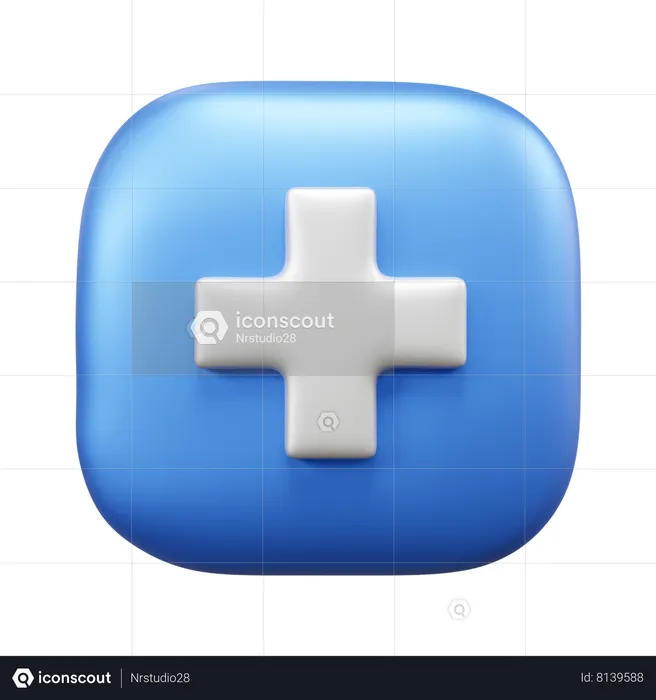 Plus  3D Icon