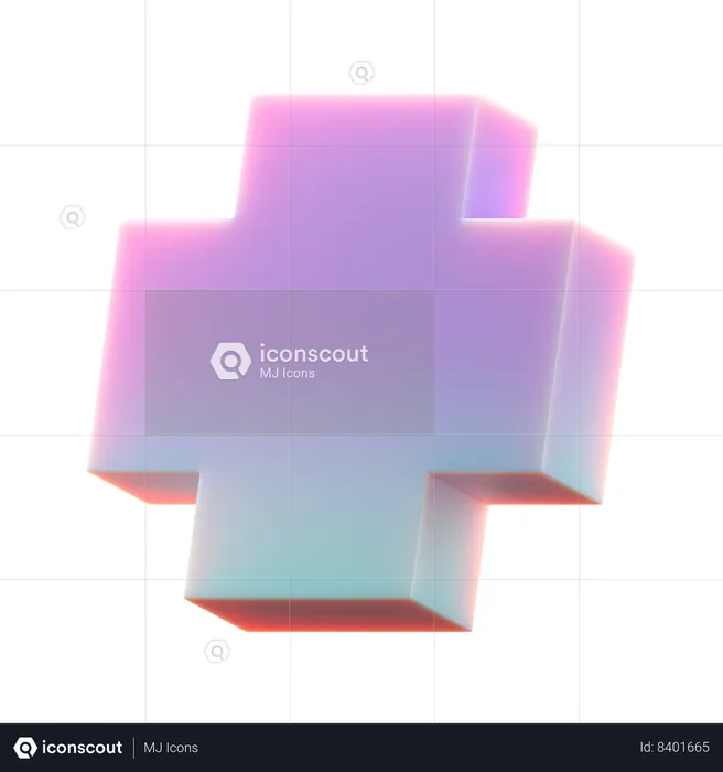 Plus  3D Icon