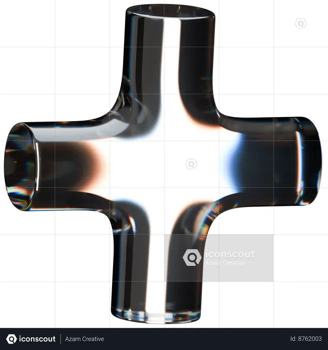 Plus Abstract Shape  3D Icon