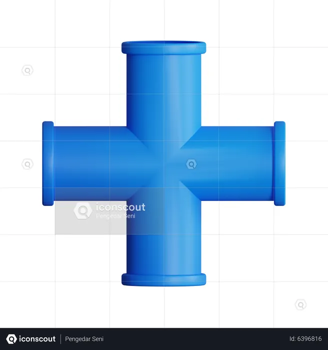 Plus Joint Pipe  3D Icon