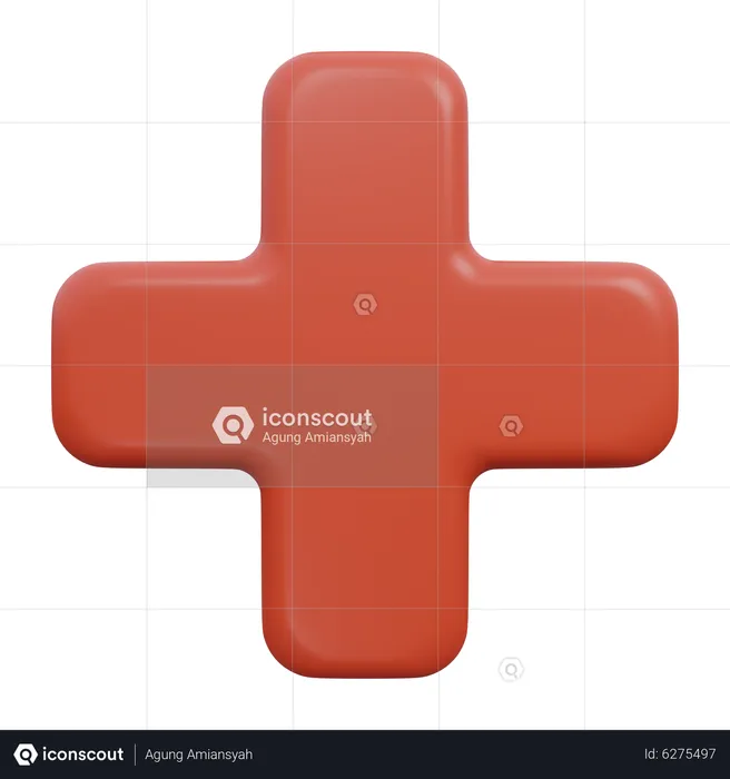 Plus Sign  3D Icon