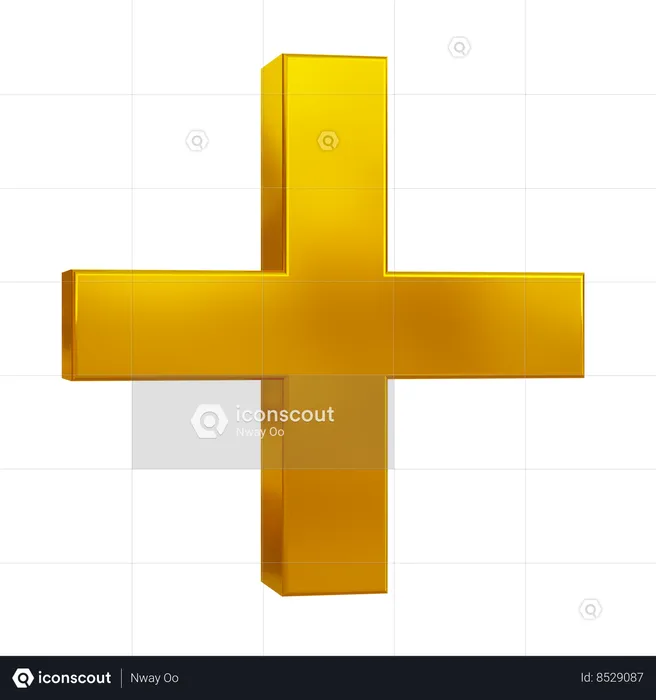 Plus Sign  3D Icon