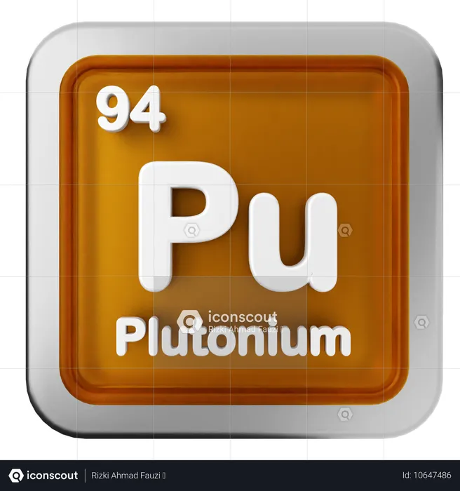 Tableau périodique du plutonium  3D Icon