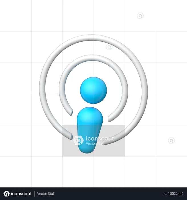 Podcast  3D Icon