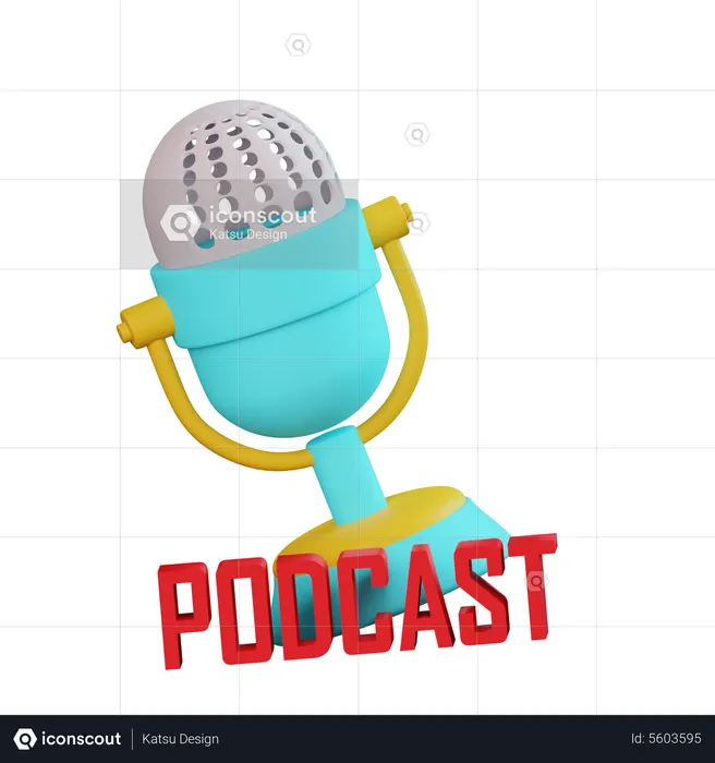 Podcast  3D Icon