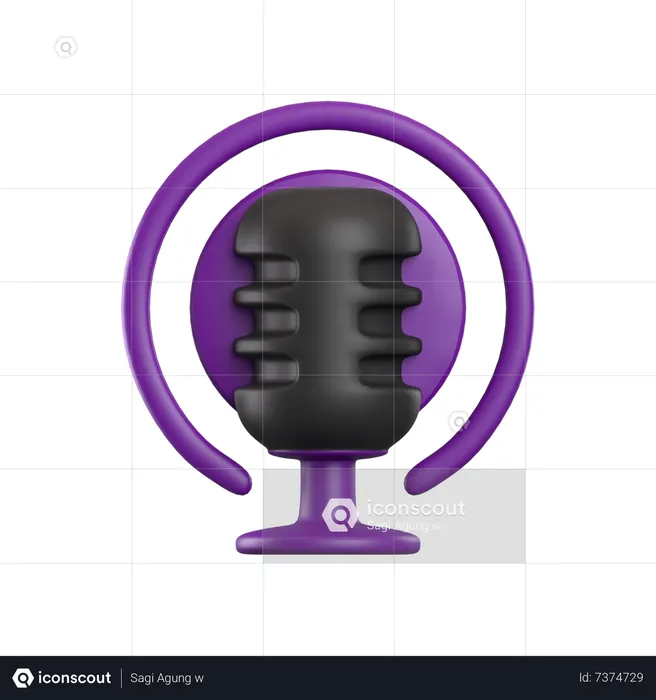 Podcast  3D Icon