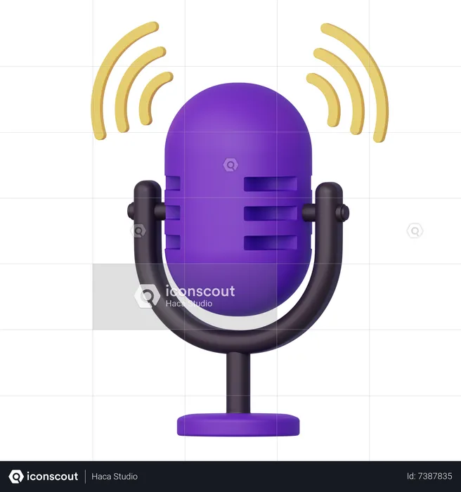 Podcast  3D Icon