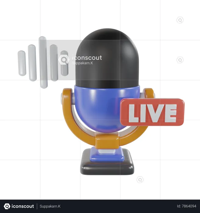 Podcast  3D Icon