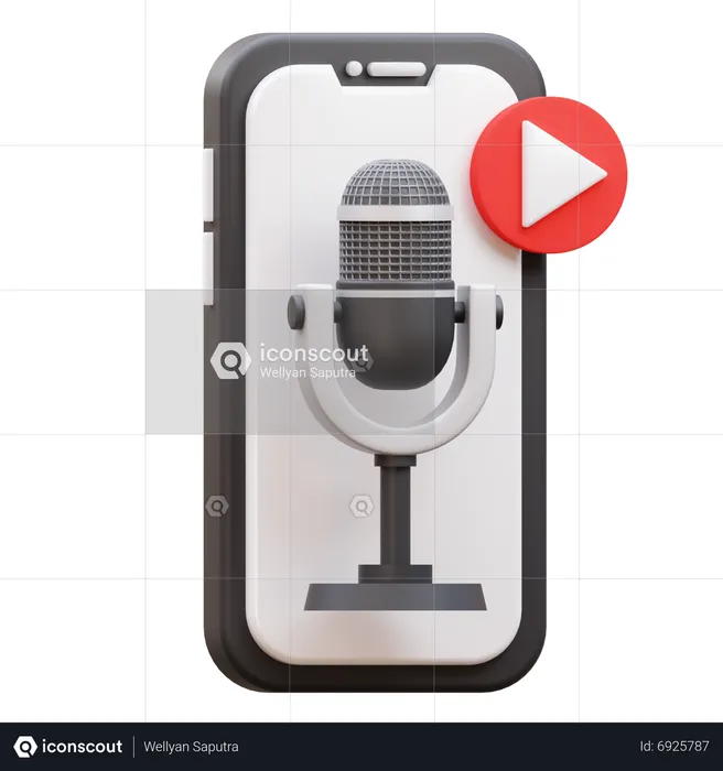 Podcast App  3D Icon