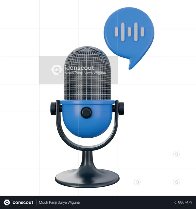 Podcast-Aufzeichnung  3D Icon