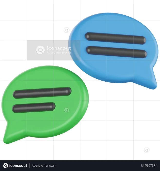 Discussion en podcast  3D Icon