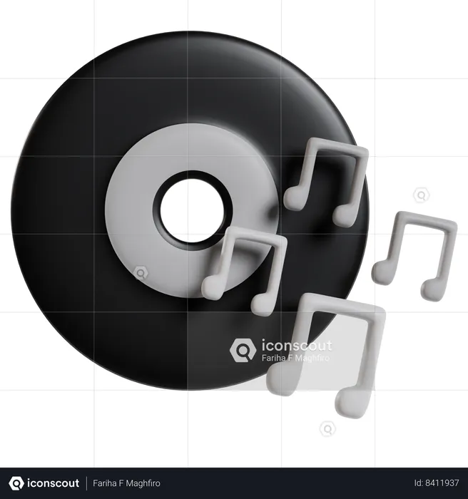 Podcast Compact Disc Design  3D Icon