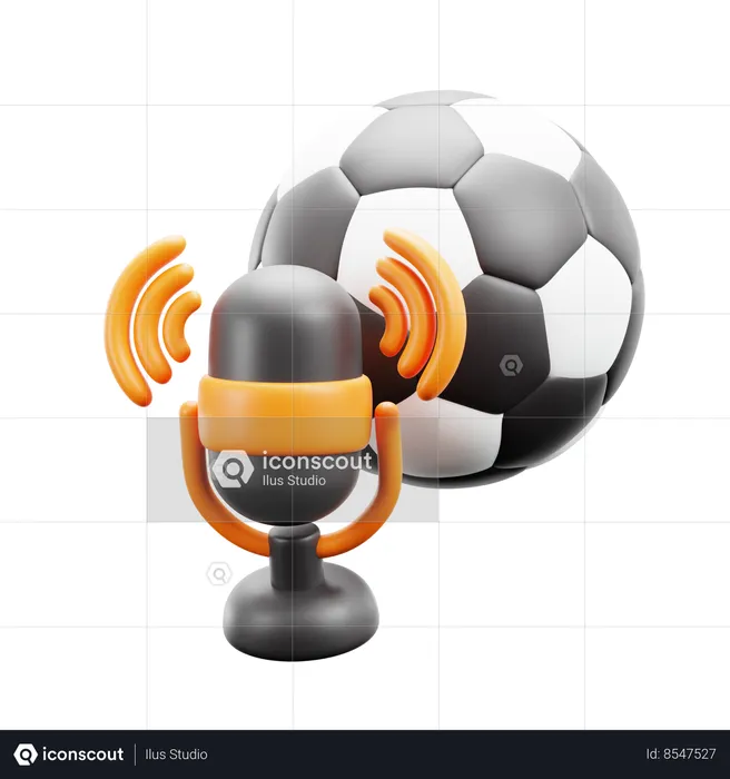 Podcast deportivo  3D Icon