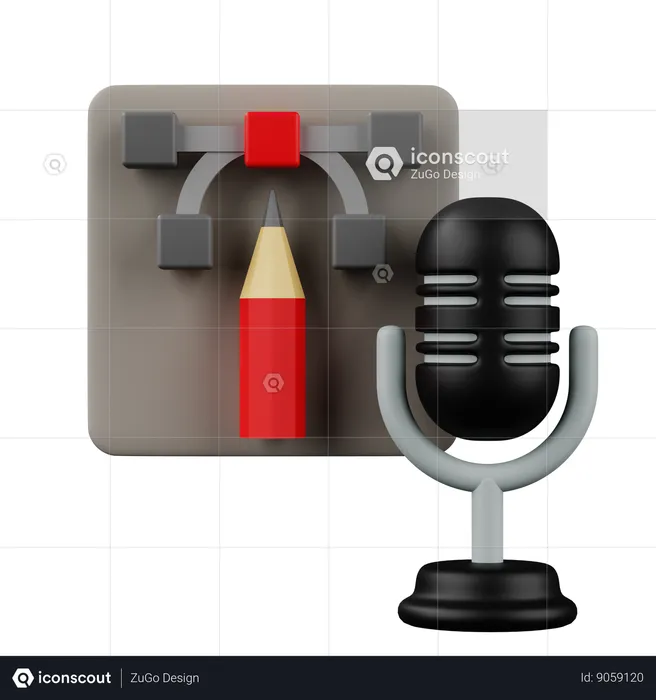 Podcast Designing  3D Icon