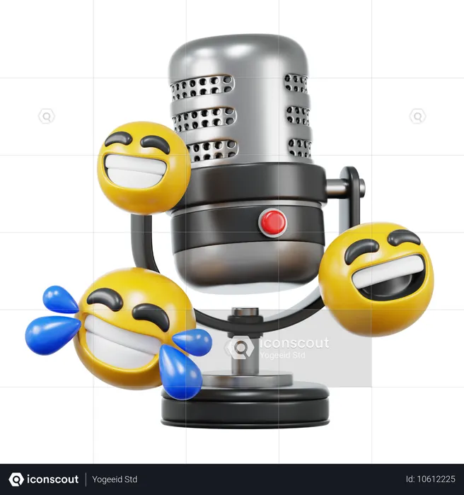 Podcast engraçado  3D Icon