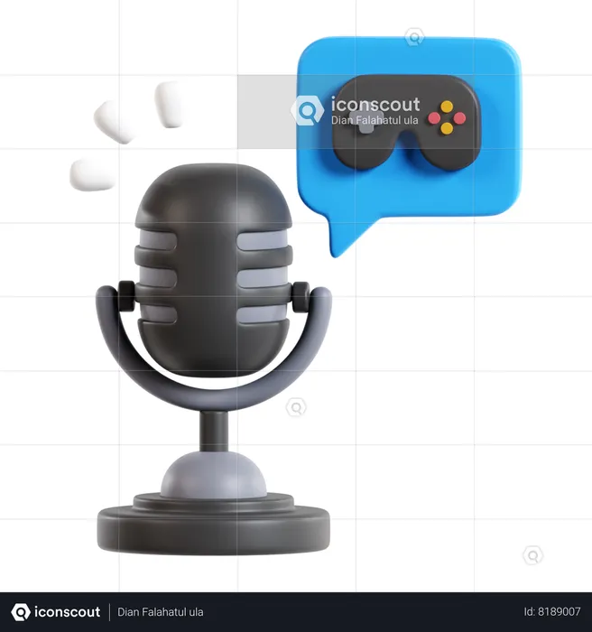 Podcast de jogos  3D Icon