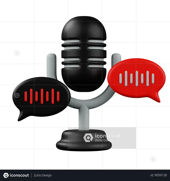 Podcast Mic  3D Icon