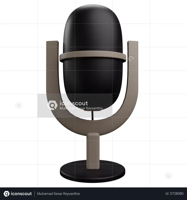 Recording mic  3D Icon