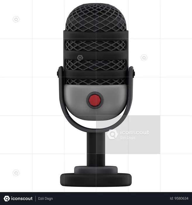 Podcast Microphone  3D Icon