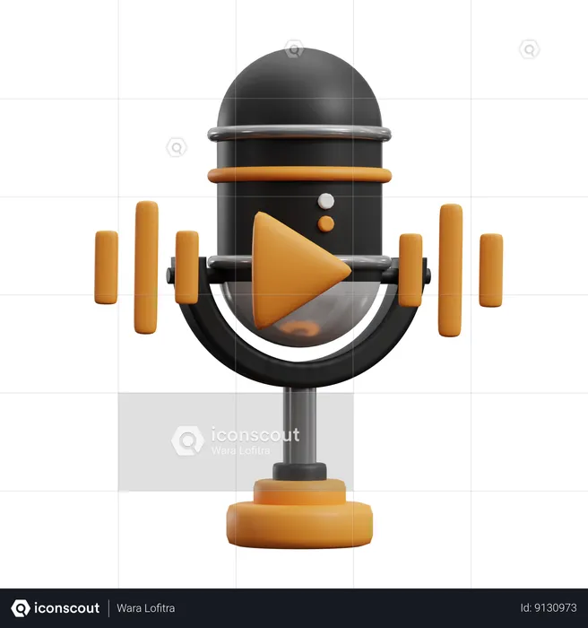 Podcast Player  3D Icon