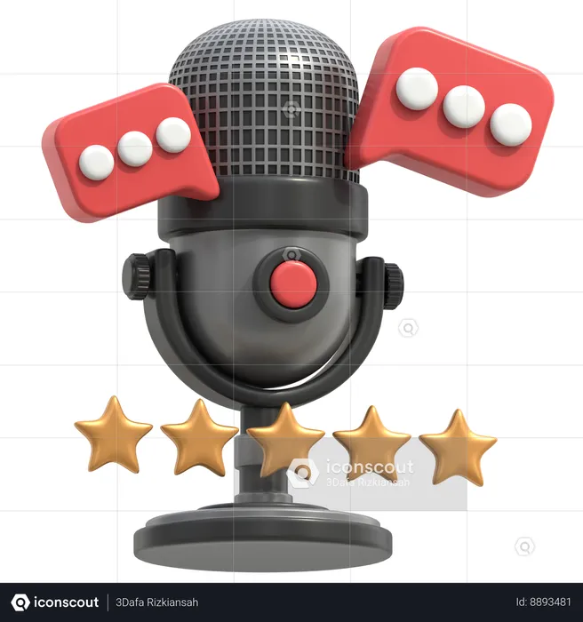 Podcast Rating  3D Icon