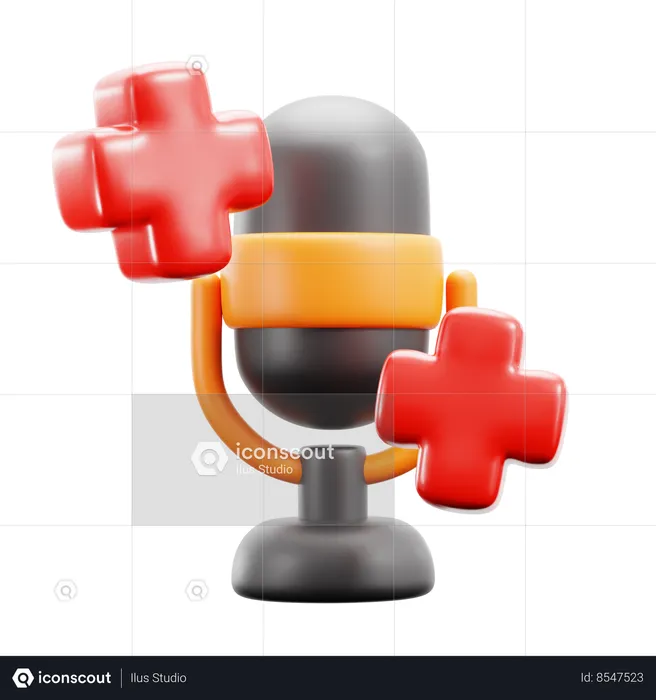 Podcast saudável  3D Icon