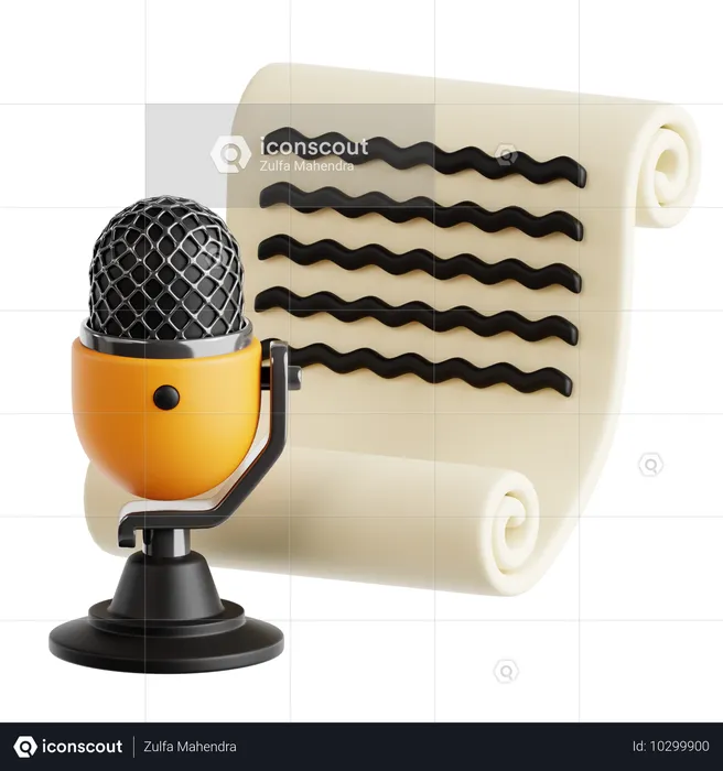 Podcast Script  3D Icon