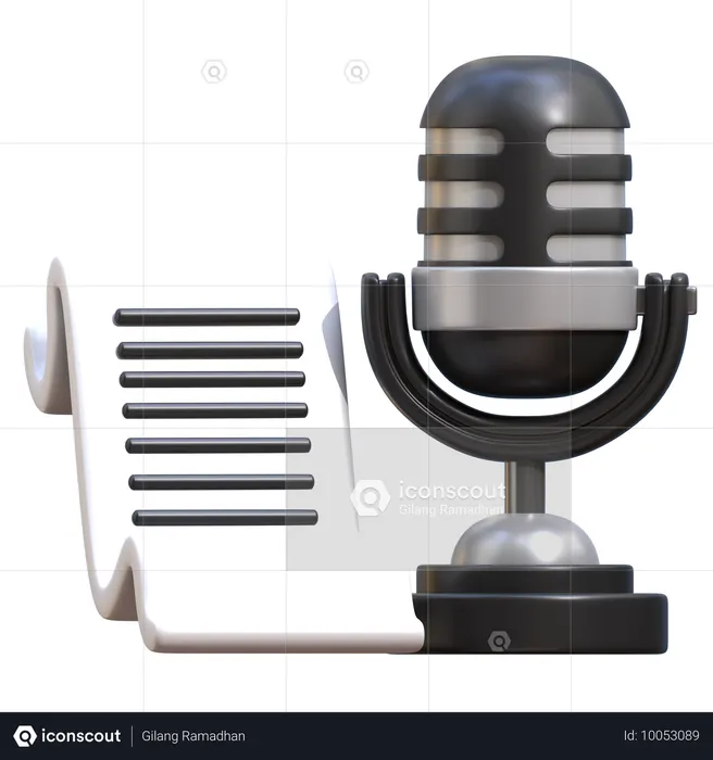 Podcast Script  3D Icon