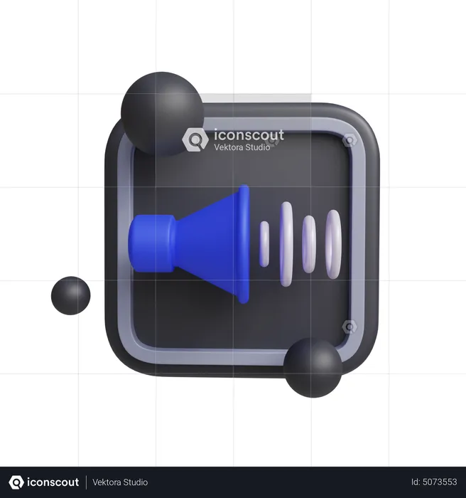 Podcast Sound  3D Icon