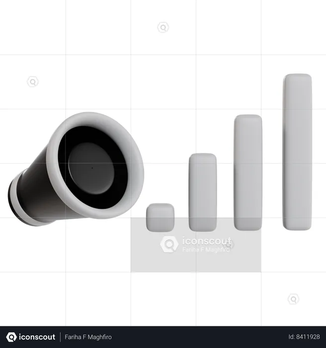 Podcast Sound Volume  3D Icon