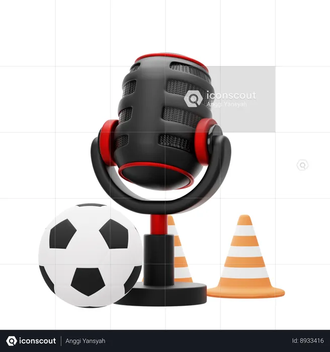 Podcast sportif  3D Icon