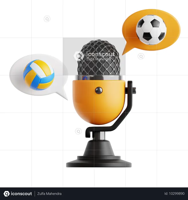 Podcast sportif  3D Icon