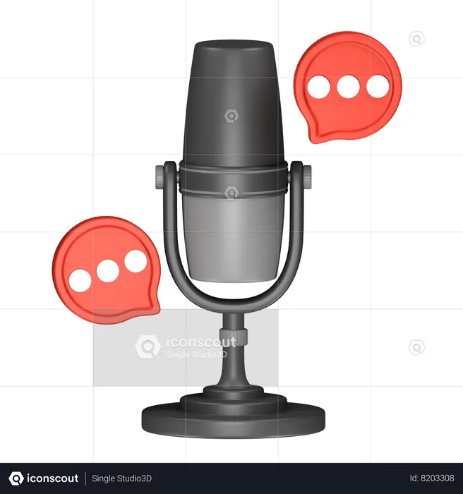 Podcast Talk  3D Icon