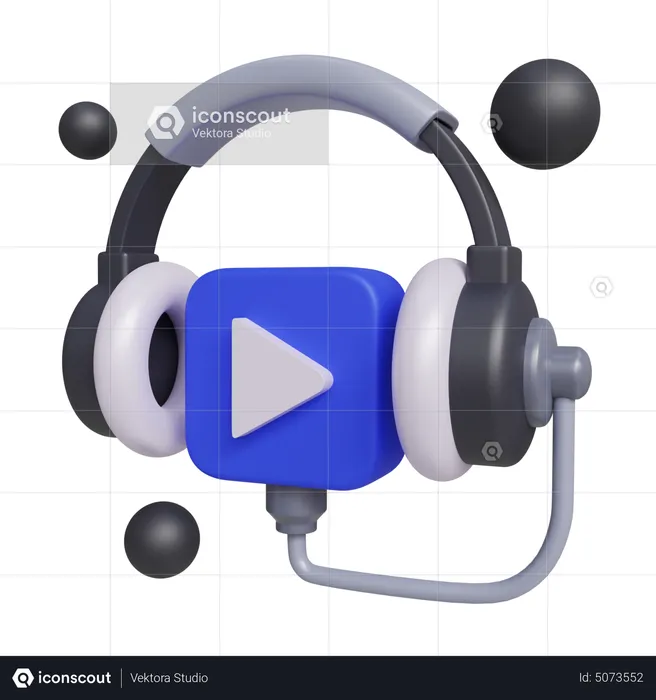 Podcast Video  3D Icon