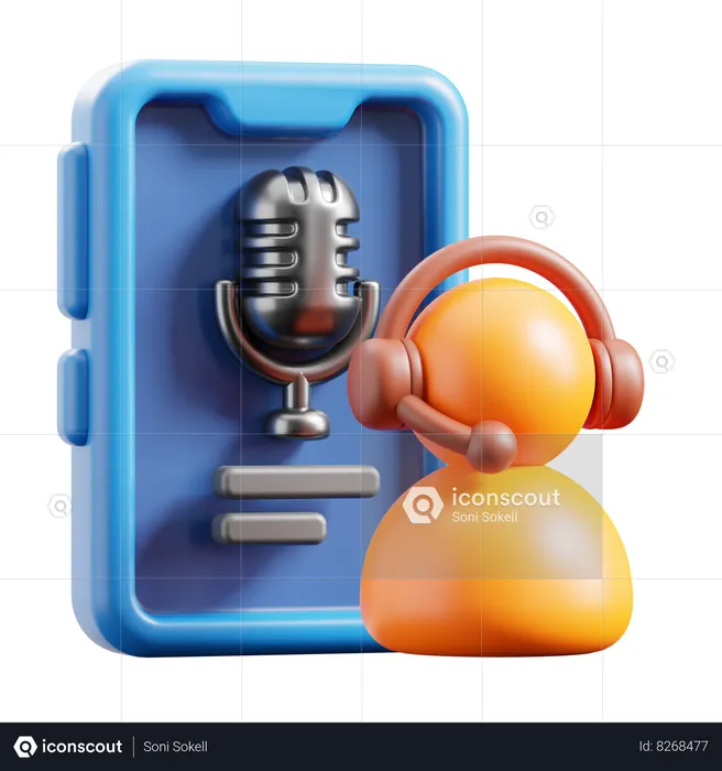 Podcaster  3D Icon