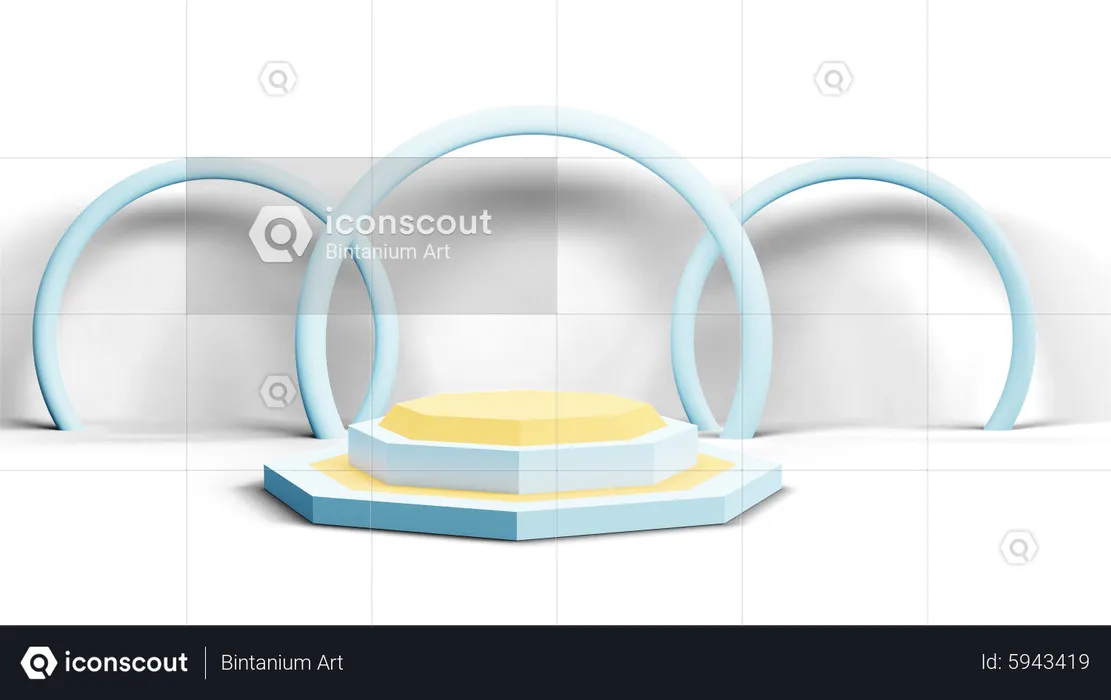 Pódio publicitário  3D Icon