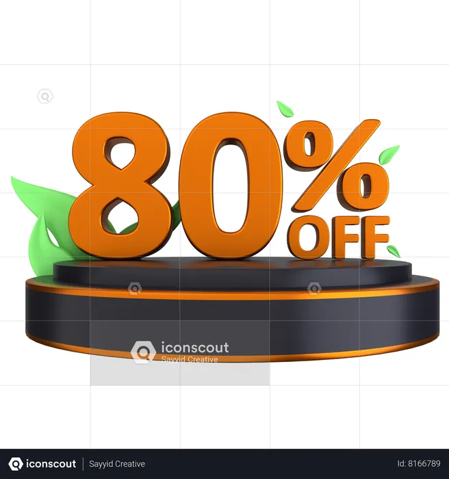 Podium 80 Percent  3D Icon