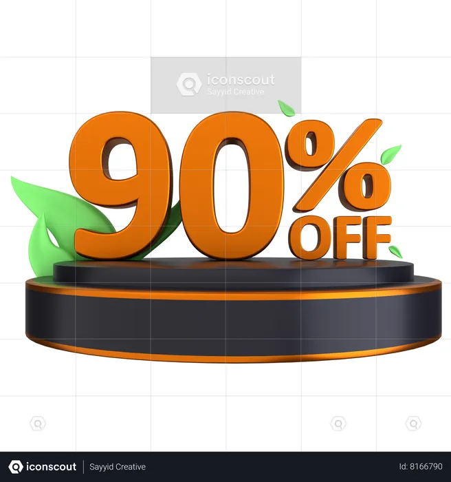 Podium 90 Percent  3D Icon